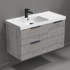 Wall Mounted Bathroom Vanity, Modern, 36 inch